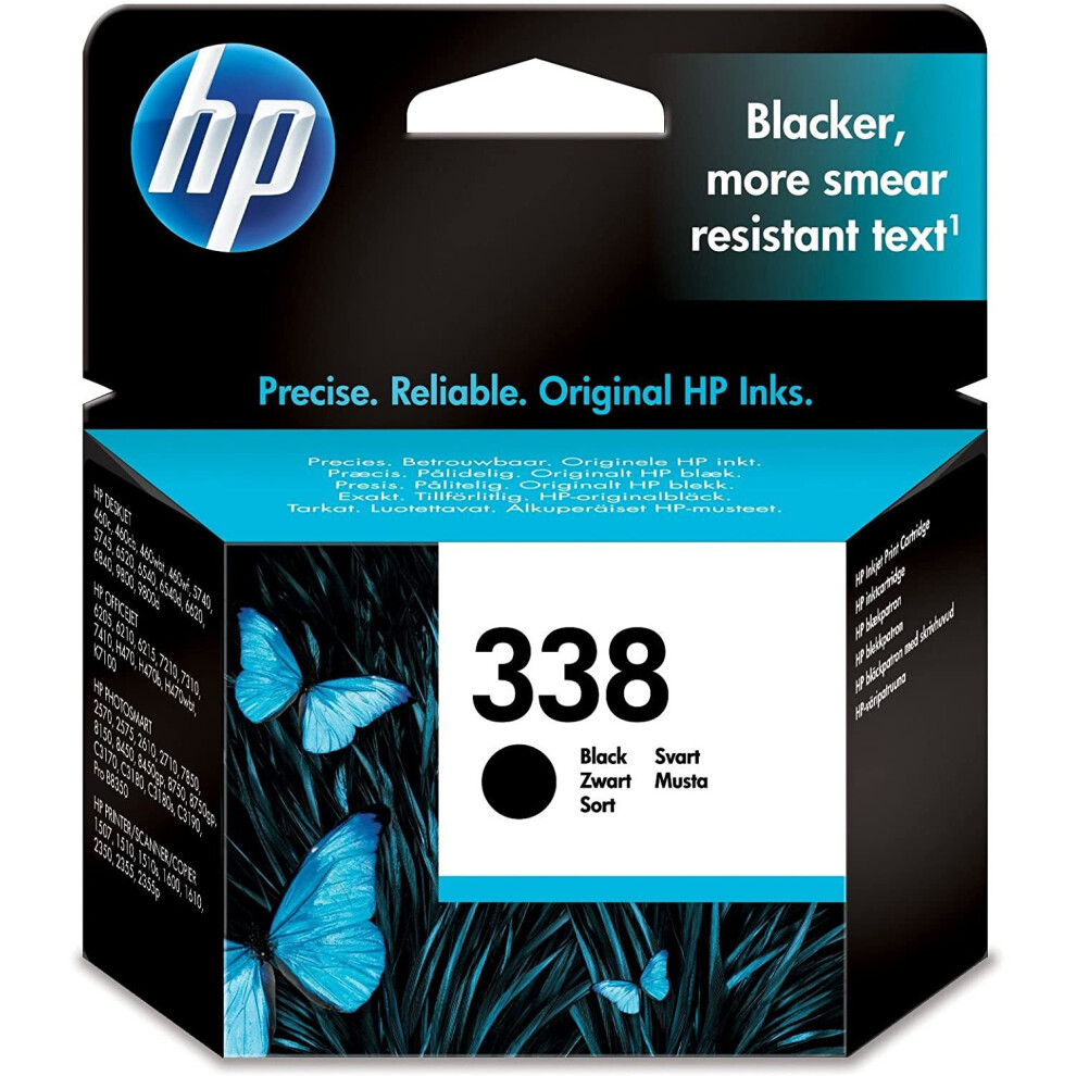 HP C8765EE 338 Original Ink Cartridge, Black, Single Pack