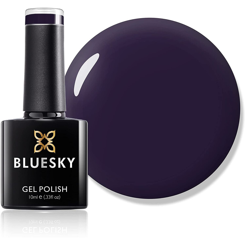 Bluesky Gel Nail Polish, Dark Dhalia 80559, Dark, Eggplant, Purple, Long Lasting, Chip Resistant, 10 ml (Requires Drying Under UV LED Lamp)