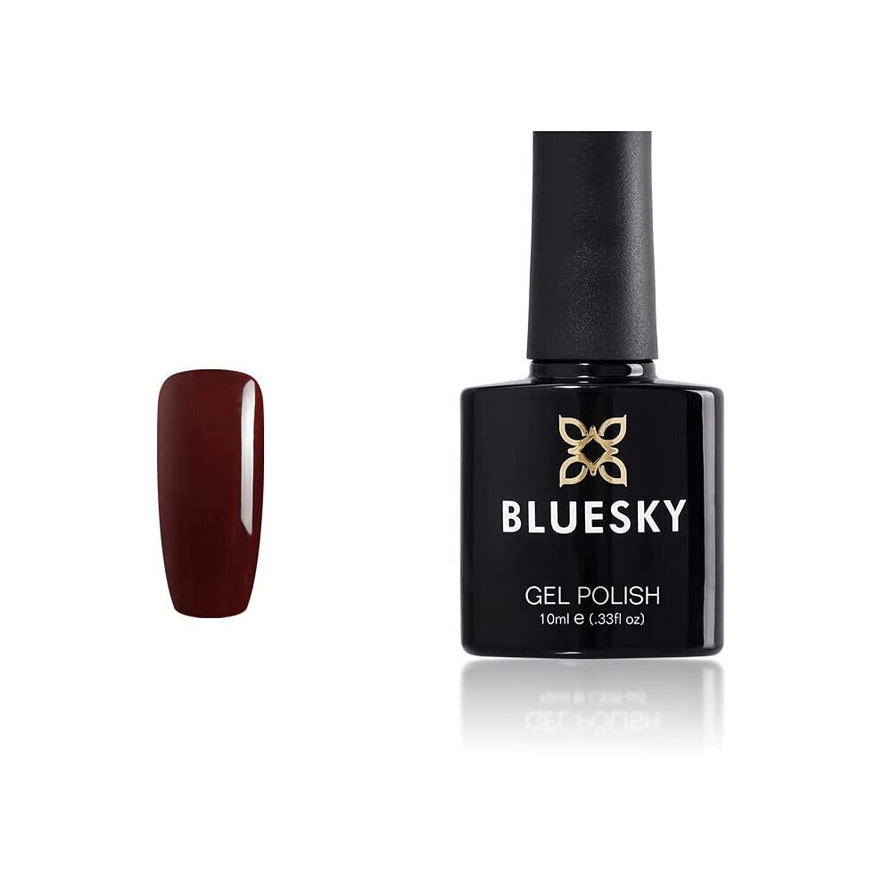 Bluesky Gel Nail Polish, Burgundy A048, Dark Red, Long Lasting, Chip Resistant, 10 ml (Requires Drying Under UV LED Lamp)