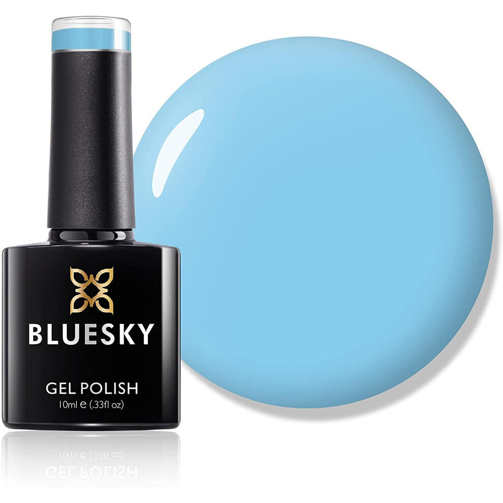 Bluesky Gel Nail Polish, Pacific Neon19, Blue, Bright, Colour, Sky, Long Lasting, Chip Resistant, 10 ml (Requires Drying Under UV LED Lamp)