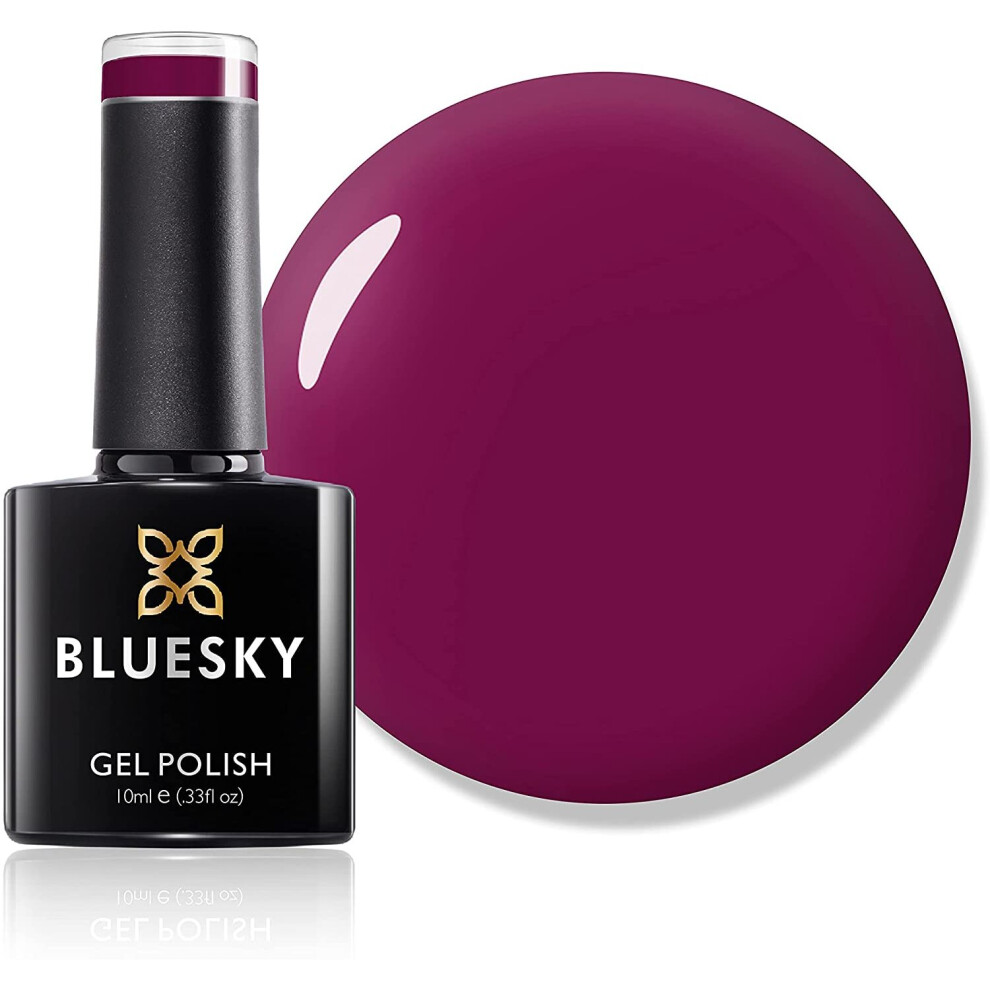 Bluesky Gel Nail Polish, Tinted Love 80557, Claret, Currant, Dark, Purple, Red, Long Lasting, Chip Resistant, 10 ml (Requires Drying Under UV LED