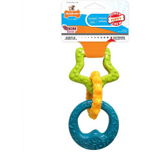 Nylabone Gentle Puppy Dog Teething Chew Toy Rings, Bacon Flavour, Small, for Puppies Up to 11 kg
