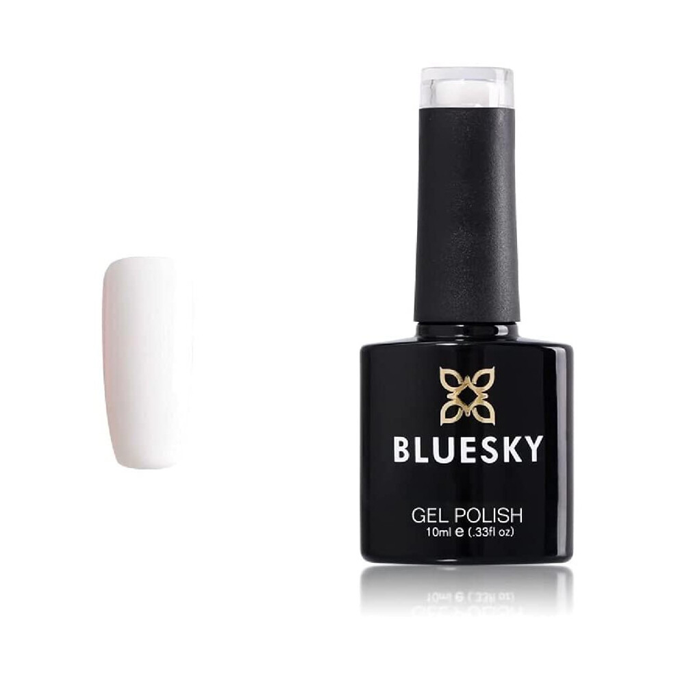 Bluesky Gel Nail Polish, Diamond White Cs61, Bright, Porcelain,White Long Lasting, Chip Resistant, 10 ml (Requires Drying Under UV LED Lamp)