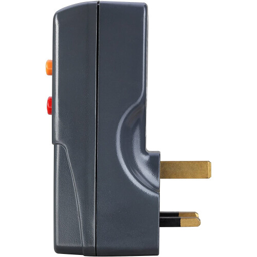 Masterplug ARCDKG-MP Single Socket RCD Safety Adaptor, 112 x 72.3 x 50.5 mm, Black 2