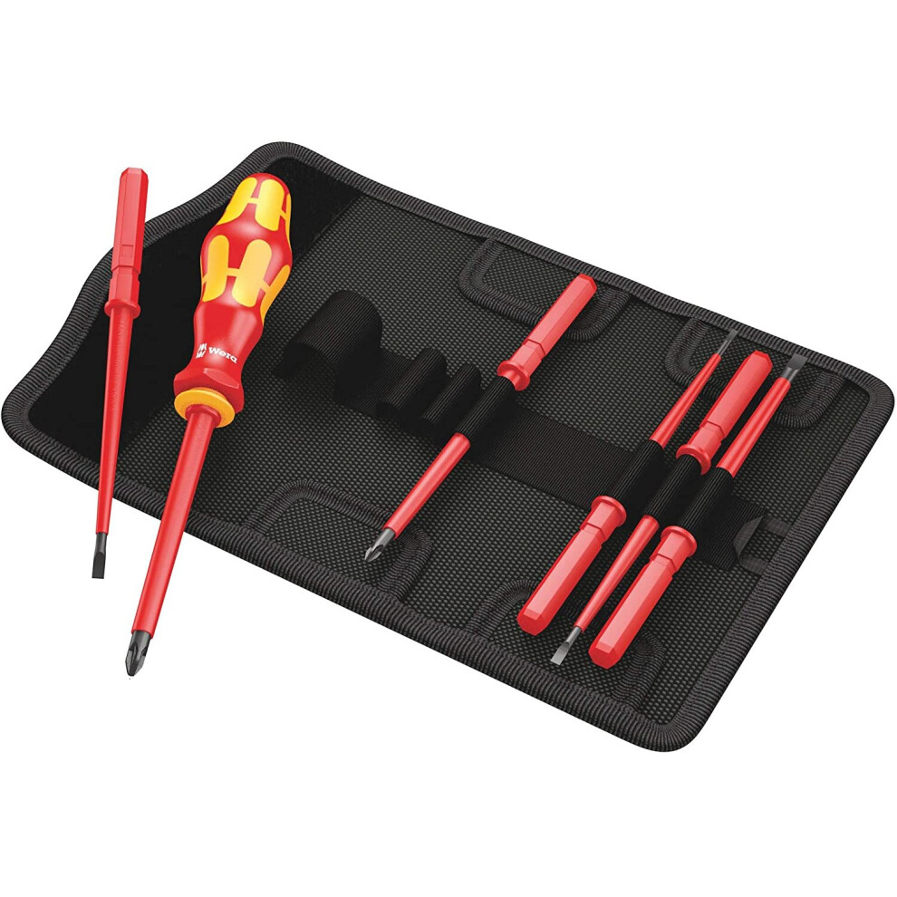 Wera Kraftform Kompakt VDE 7 Universal 1 Interchangeable Screwdriver set, PZ/SL, 7pc, 05003472001
