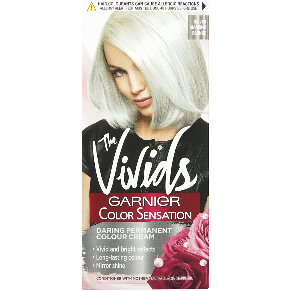 Garnier Color Sensation Vivids Blonde Hair Dye Permanent S9 Silver Diamond