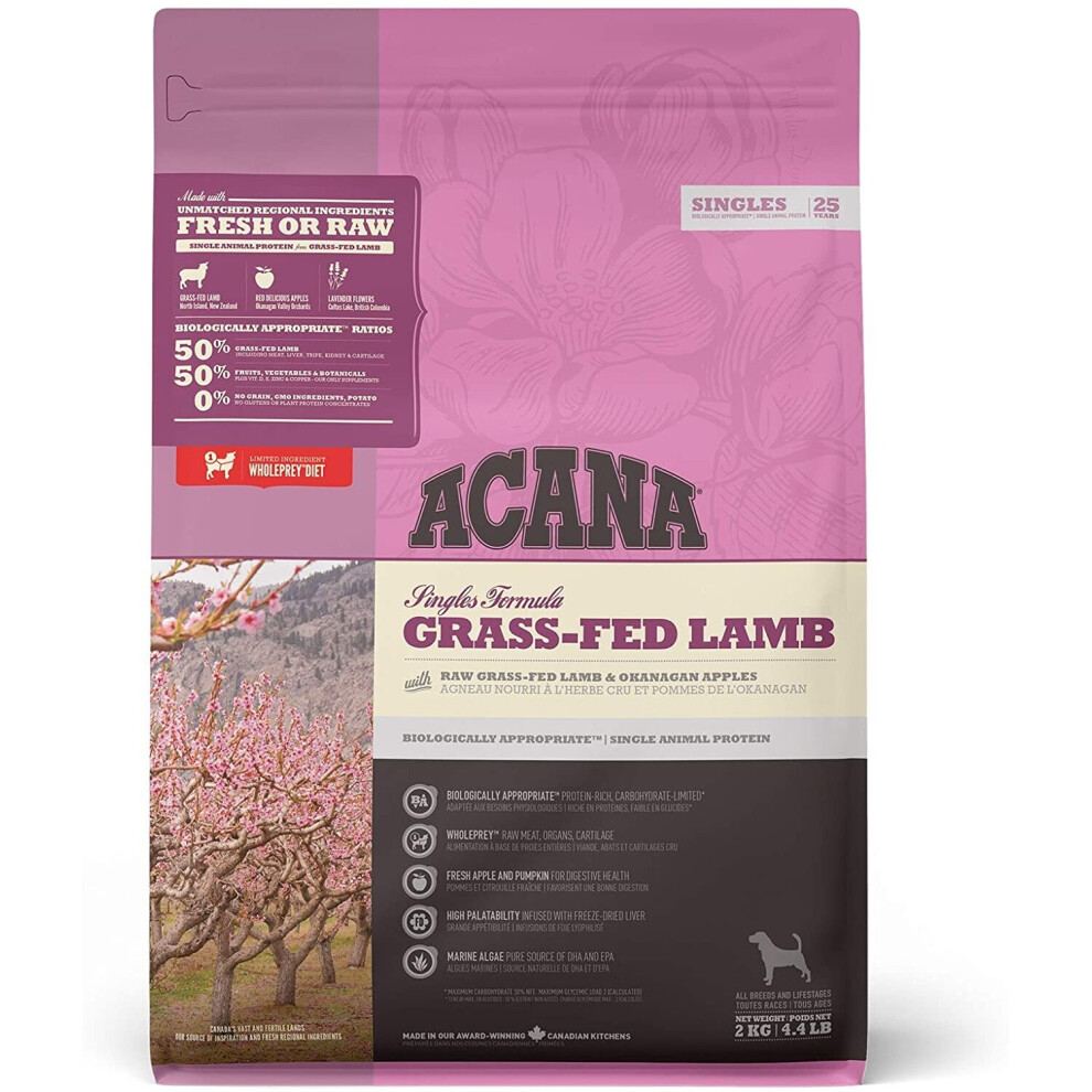 Acana Grass-Fed Lamb Dog Food, 2 Kg