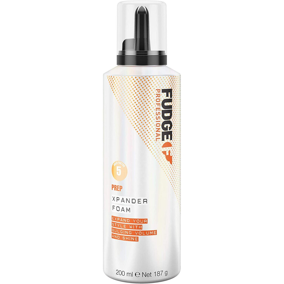 Fudge Professional, Volumising Hair Mousse, Xpander Foam Hair Styling, Adds Volume and Shine, Unisex, 200 ml