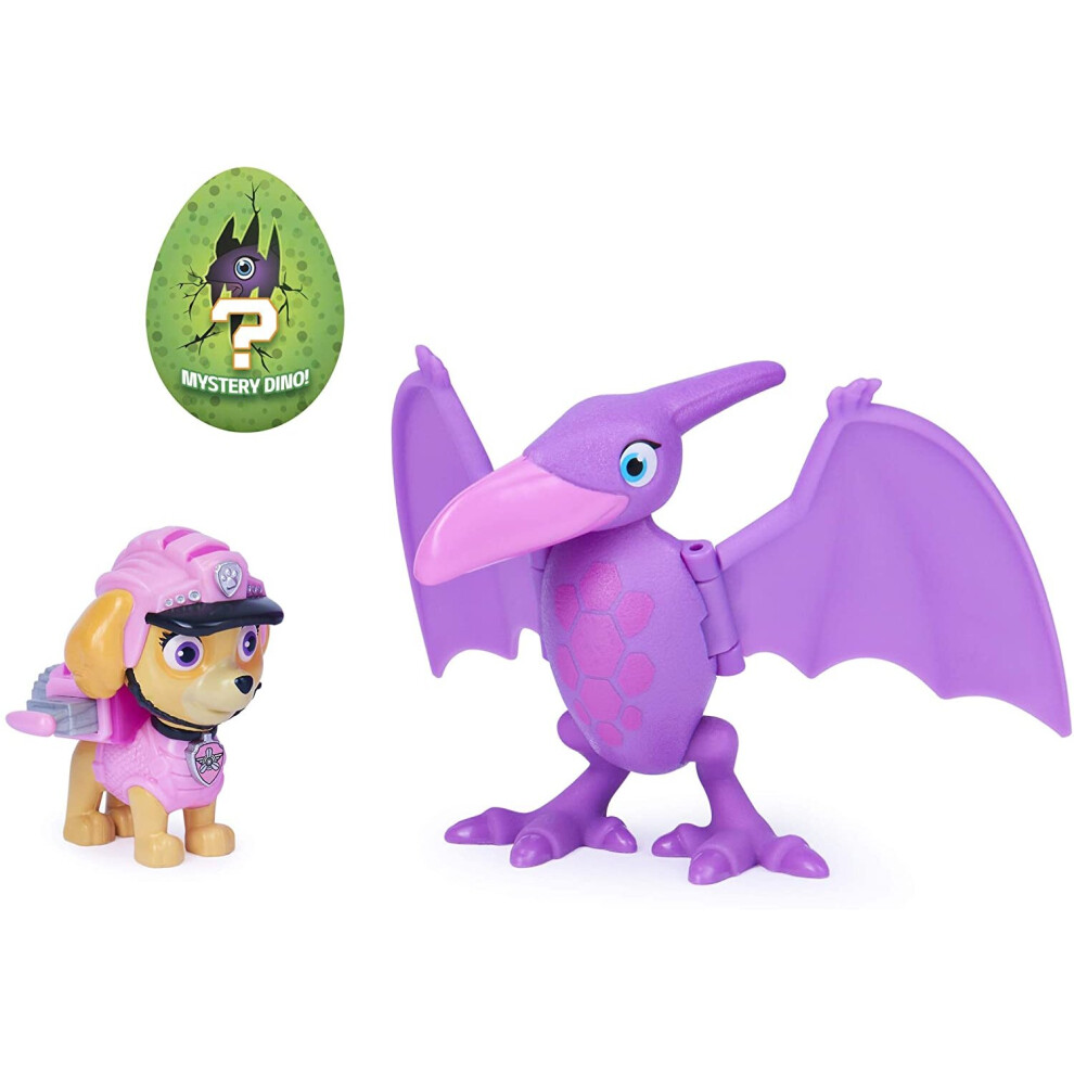 PAW Patrol Dino Rescue Skye and Dinosaur Action Figure Set, for Kids Aged 3 and Up