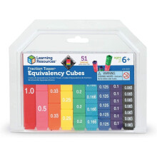 Learning Resources (UK Direct Account) LER2509 Learning Resources Fraction Tower Equivalency Cubes, Set of 51