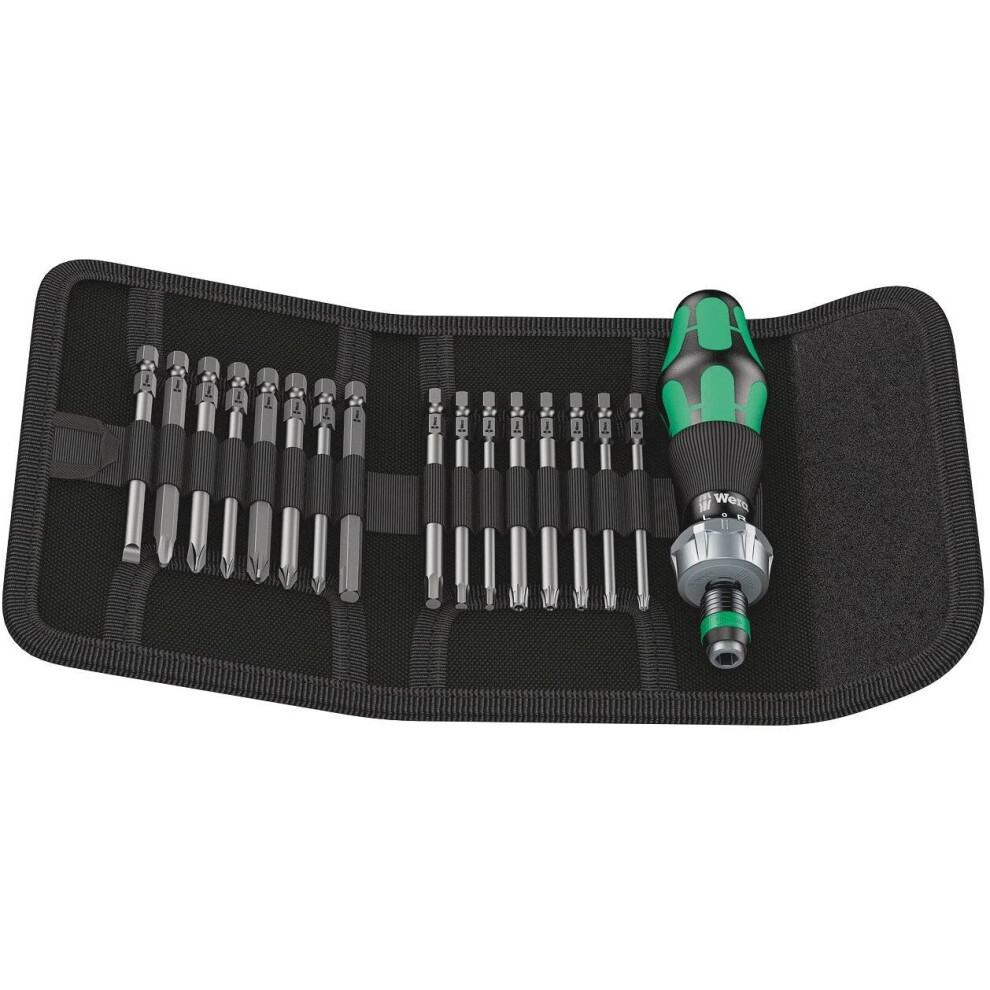 Wera Kraftform Kompakt 60 Ratchet screwdriver & Bit Set, 17pc, 05051040001