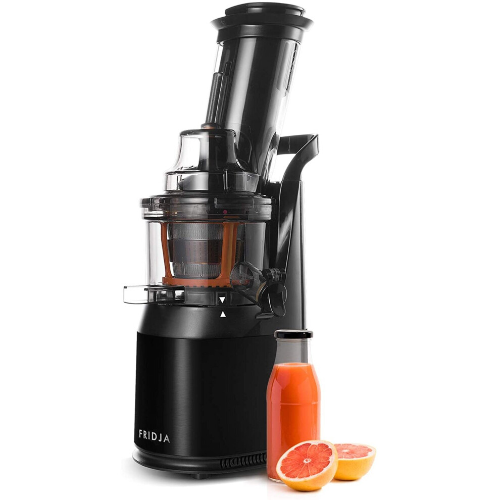 Powerful Masticating Juicer for Whole Fruits and Vegetables, Fresh Healthy Juice, 240-Watt,  Black Stainless Steel Fridja f1900 [Energy Class A++]