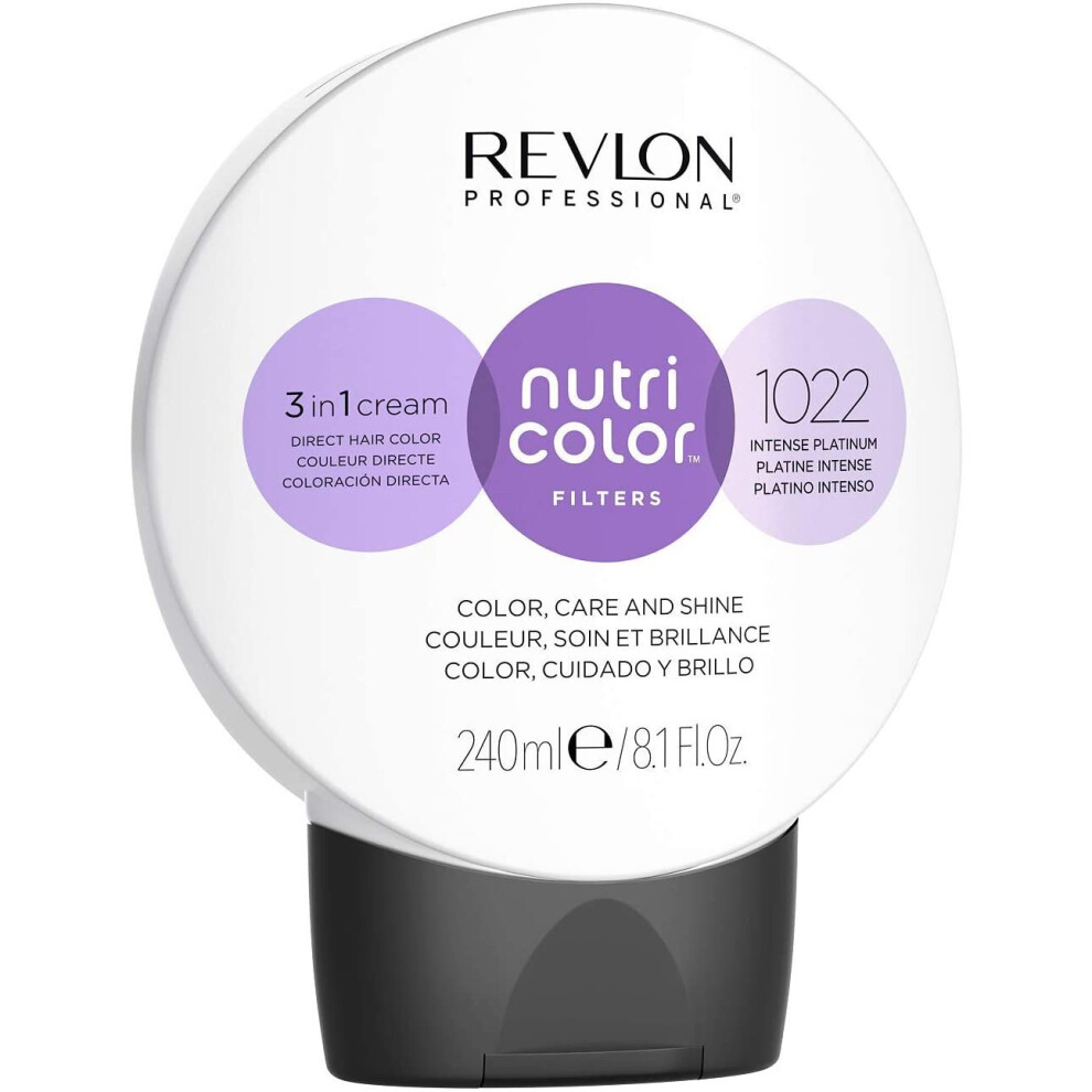 Revlon Nutri Color Filters, Semi Permanent Hair Colour Conditioner, 1022 Intense Platinum, 240 ml