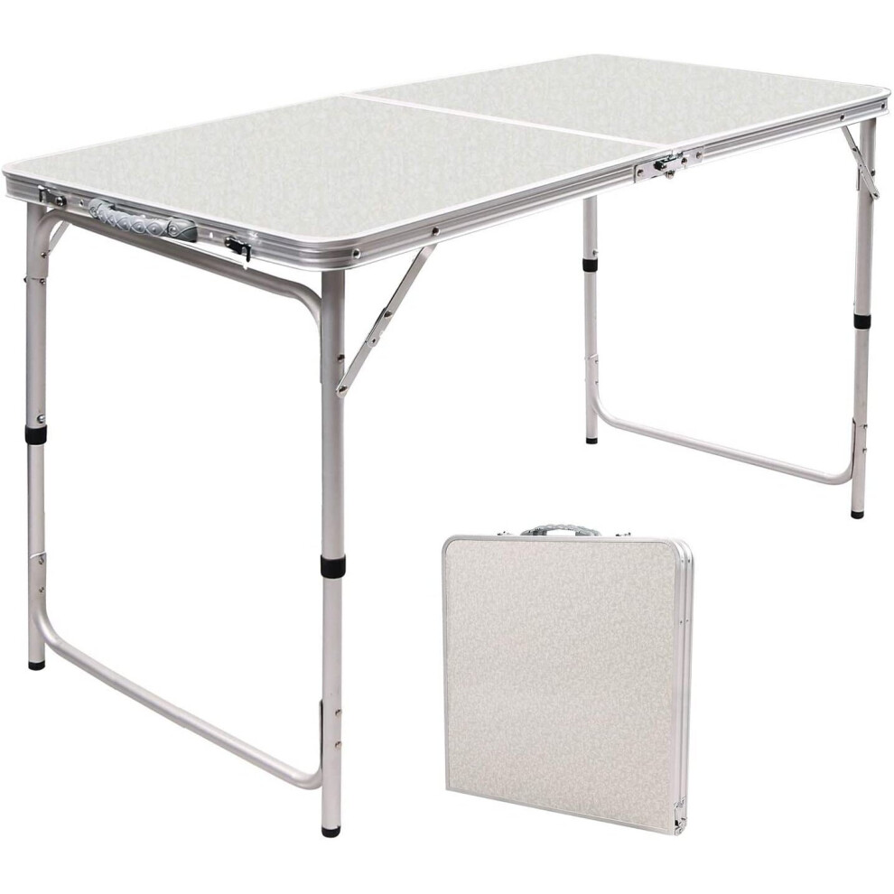 4FT Aluminium Folding Camping Table Picnic Portable Party BBQ Outdoor