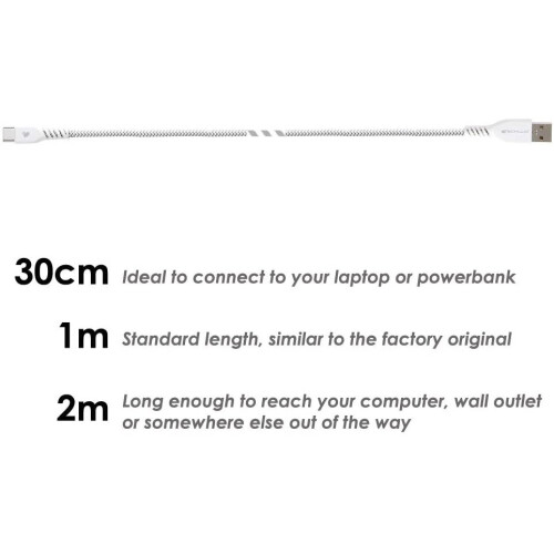 Techgear TECHGEAR 3 Pack STRONG High Durability Braided USB-C Charging & Data Sync Cables (30cm / 1m / 2m) for USB Type-C Devices Compatible with iPad Pro 11" 2