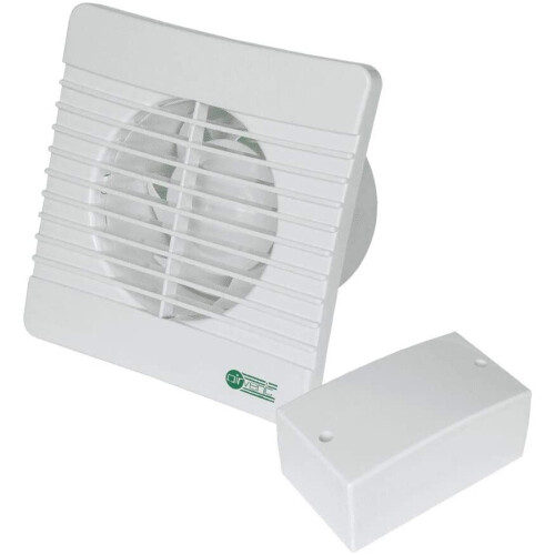 Airvent 434399 Low Voltage Axial Extractor Fan & Transformer Kit (Timer Model) 100mm 4 Inch SELV 12V. Suitable for use within Zone 1
