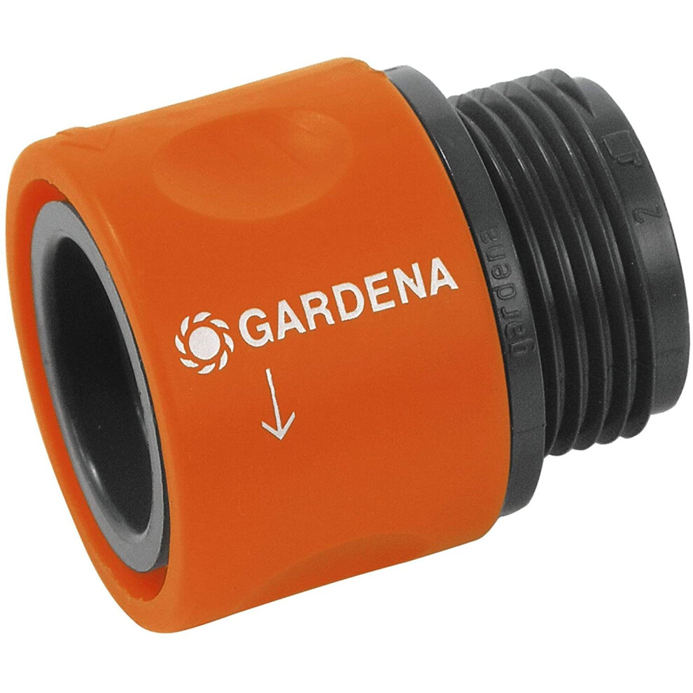 Gardena 2917-20 Threaded Hose Connector, Connection Piece to Adapt Screw-Type Hose Connection to a Gardena Tap Connector for 26.5 mm (G3/4 Inch)
