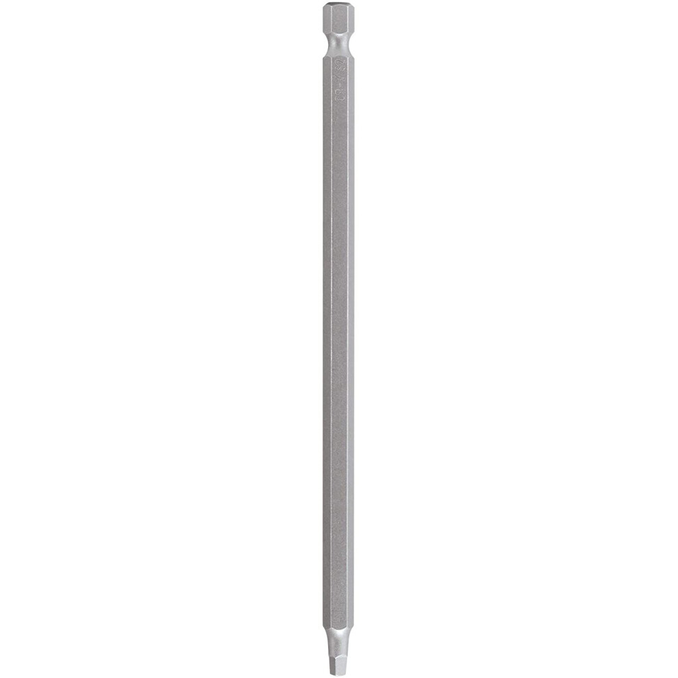Trend SNAP/SQ/2B 150mm 2 (1/8in) Robertson Square Drive Bit. Extra Long Shank for Increased Accessibility and Direct fit to Quick Chucks, Silver