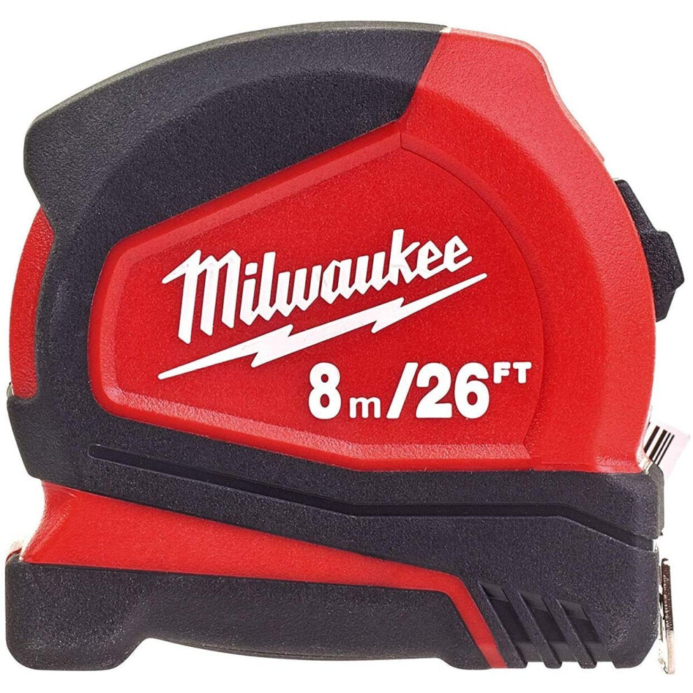 Milwaukee 4932459596 932459596 Pro Compact Tape Measure 8m/26ft (Width 25mm)