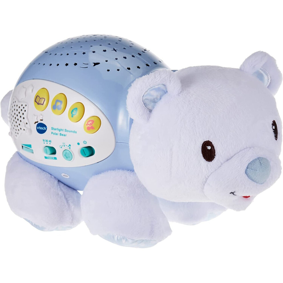 Vtech Little Friendlies Starlight Sounds Bear, Soothing Baby Nighlight, Musical Toy With Sounds And Songs, Soft Cuddly Toy For Babies Aged 1 Month To