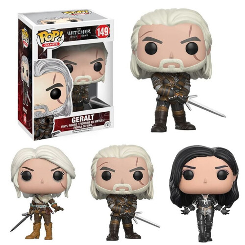 Ciri Geralt Yennefer Mini Figure Toy The Witcher 3 Wild Hunt Funko Pop