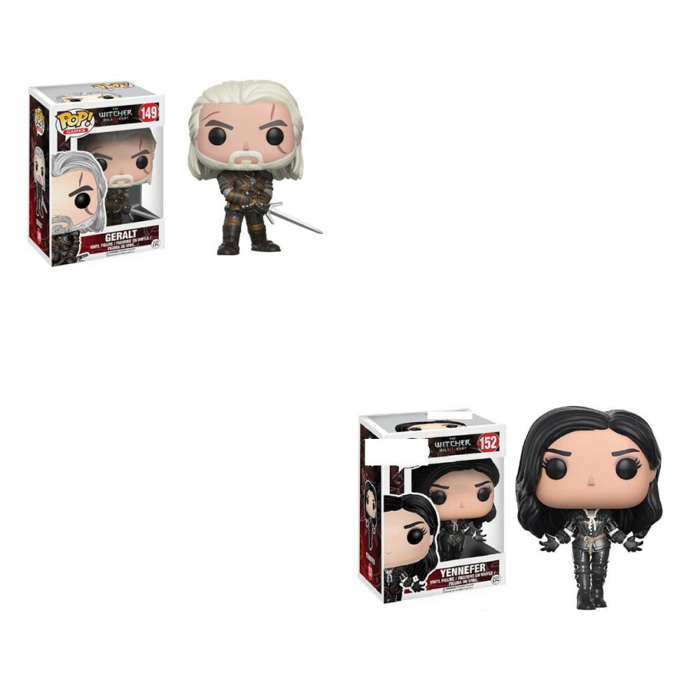 (Yennefer+Geralt) Ciri Geralt Yennefer Mini Figure Toy | The Witcher 3 Wild Hunt Funko Pop