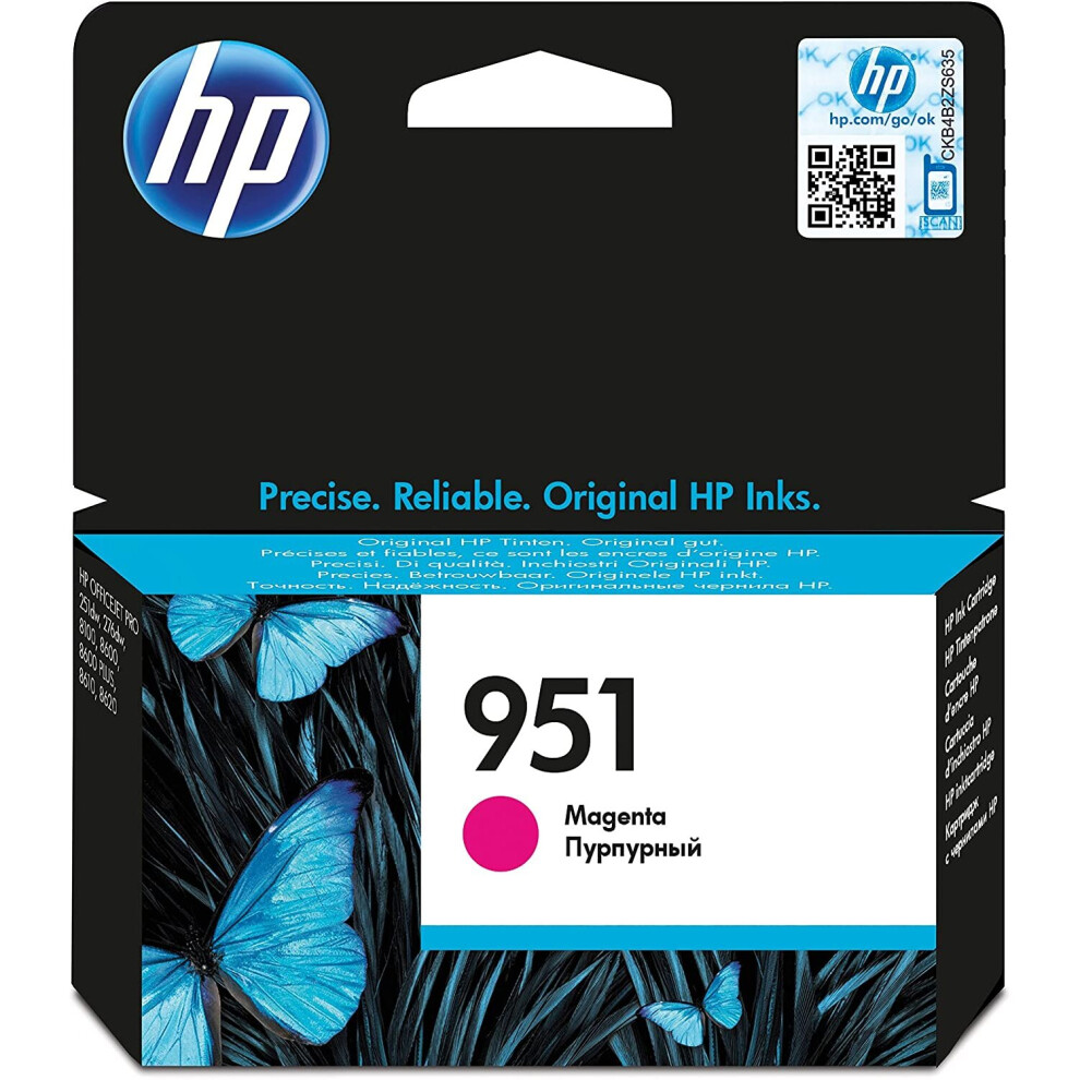 Hp Cn051ae 951 Original Ink Cartridge, Magenta, Single Pack