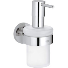 Grohe 40448001 Essentials Seifenspender mit Halter StarLight Chrom