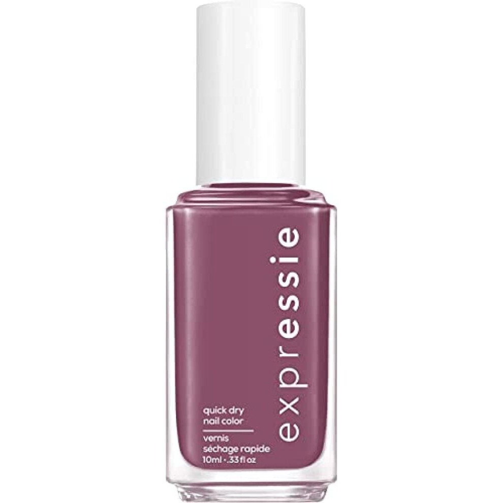essie Expressie Nail Polish Quick Dry Formula, No Base Coat and Top Coat Needed, Vegan, Angled Brush, Pink Purple Nail Varnish 220 Get A Mauve On