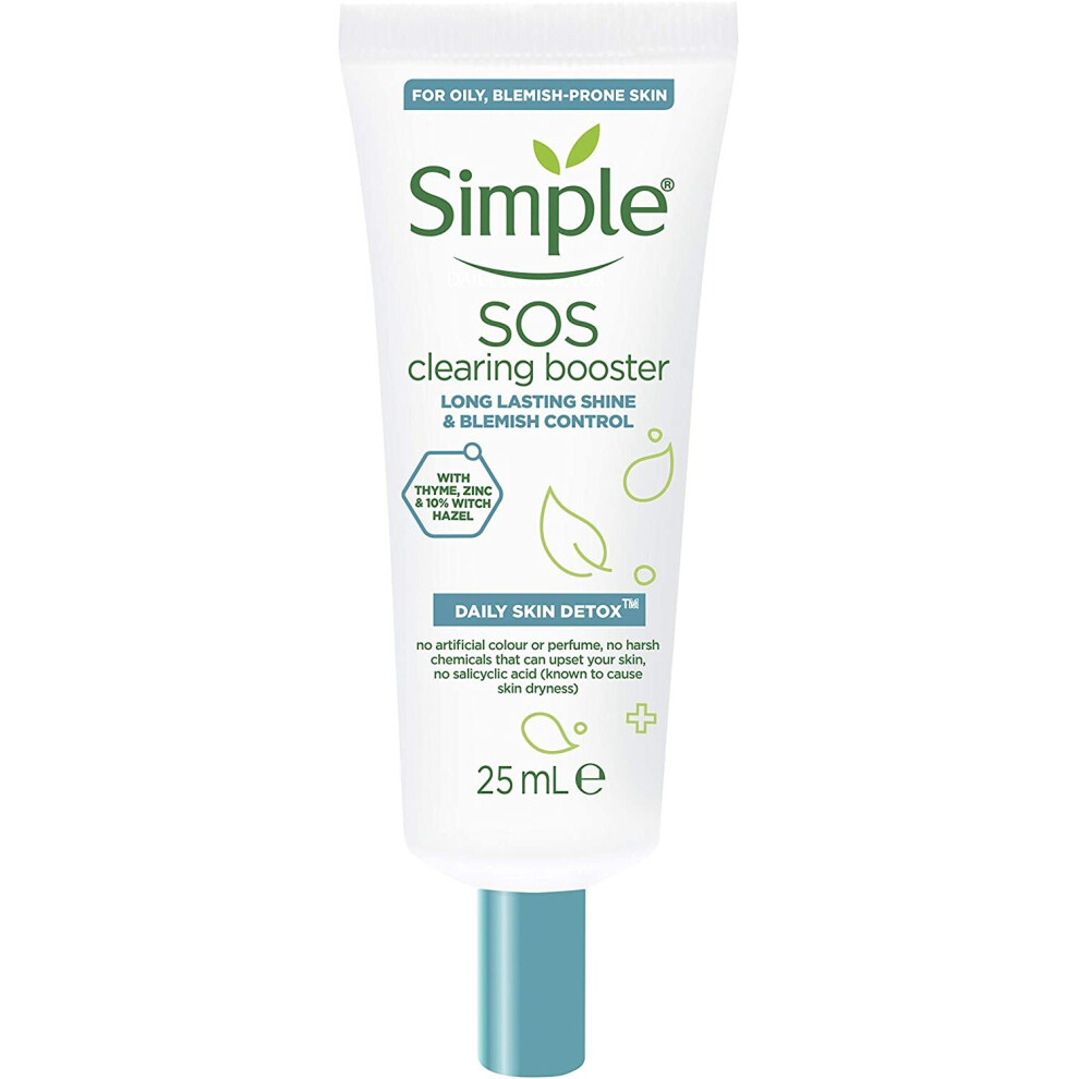 Simple Daily Skin Detox Spot Cream & Moisturiser SOS Clearing Booster 8x25 ml