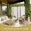 Costway 4-Panel Room Divider 173cm Folding Privacy Screen Portable Fiber Divider 2