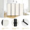 Costway 4-Panel Room Divider 173cm Folding Privacy Screen Portable Fiber Divider 4