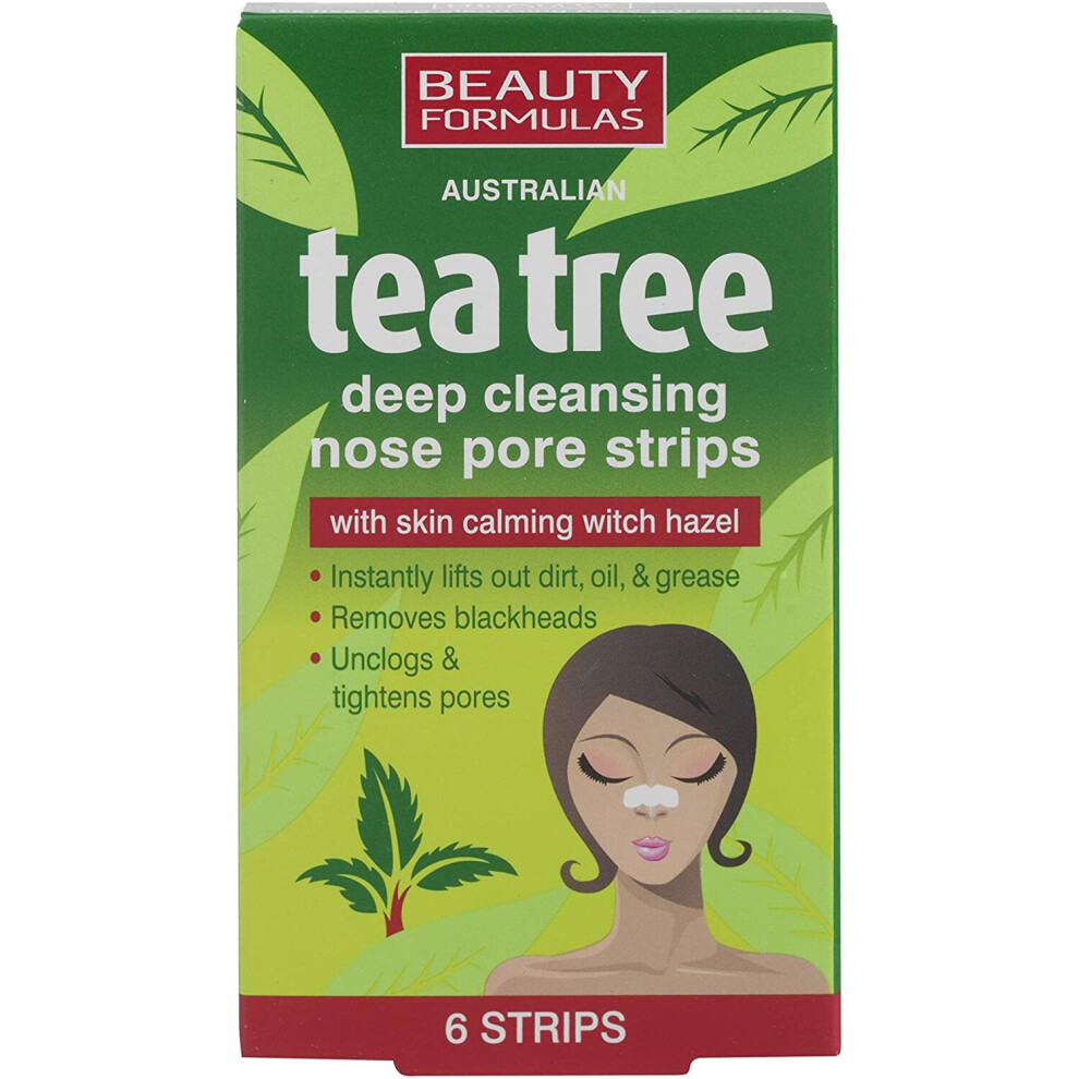 Beauty Formulas Australian Tea Tree Deep Cleansing Nose Pore Strips BEA109