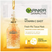 Garnier Fresh-Mix Tissue Mask, Vitamin C Brightening Tissue Face Sheet Shot Mask 33 g
