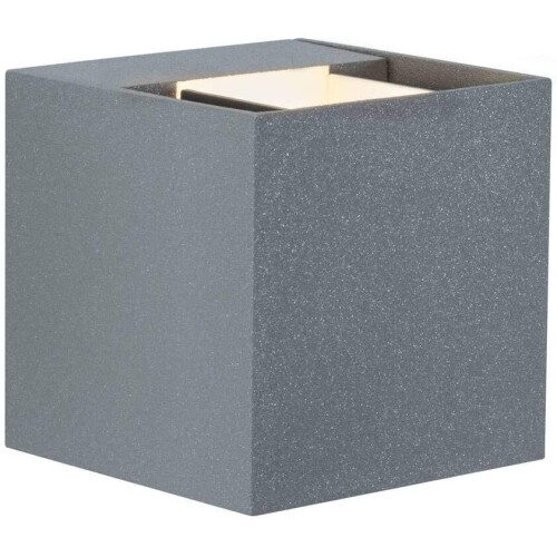 Paulmann 18002 wall lamp house wall LED orientation light Cybo square lamp 2x3W gray 100x100mm outdoor IP65 protected from water jets light accents Paulmann 18002 wall lamp house wall LED orientation light Cybo square lamp 2x3W gray 100x100mm outdoor IP65 protected from water jets light accents