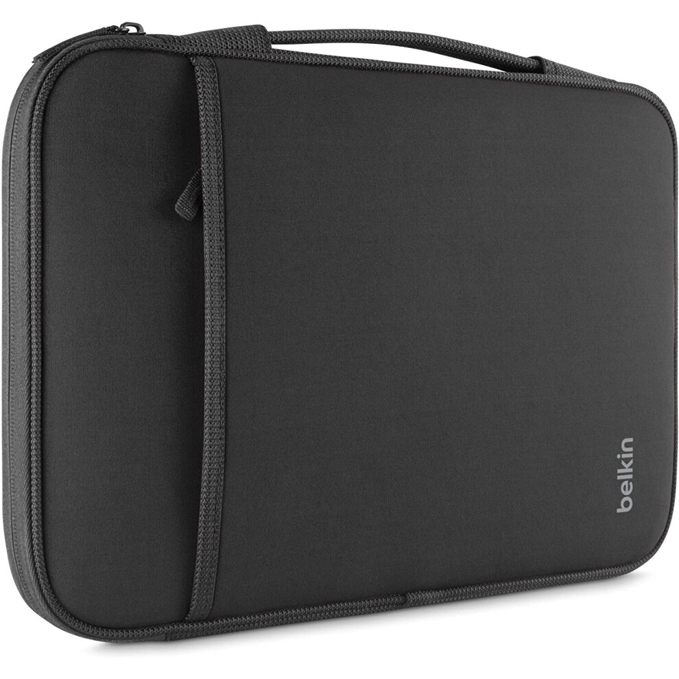 Belkin Slim Protective Sleeve with Carry Handle and Zipped Storage for Chromebooks, Netbooks and Laptops Upto 14 inch - Black