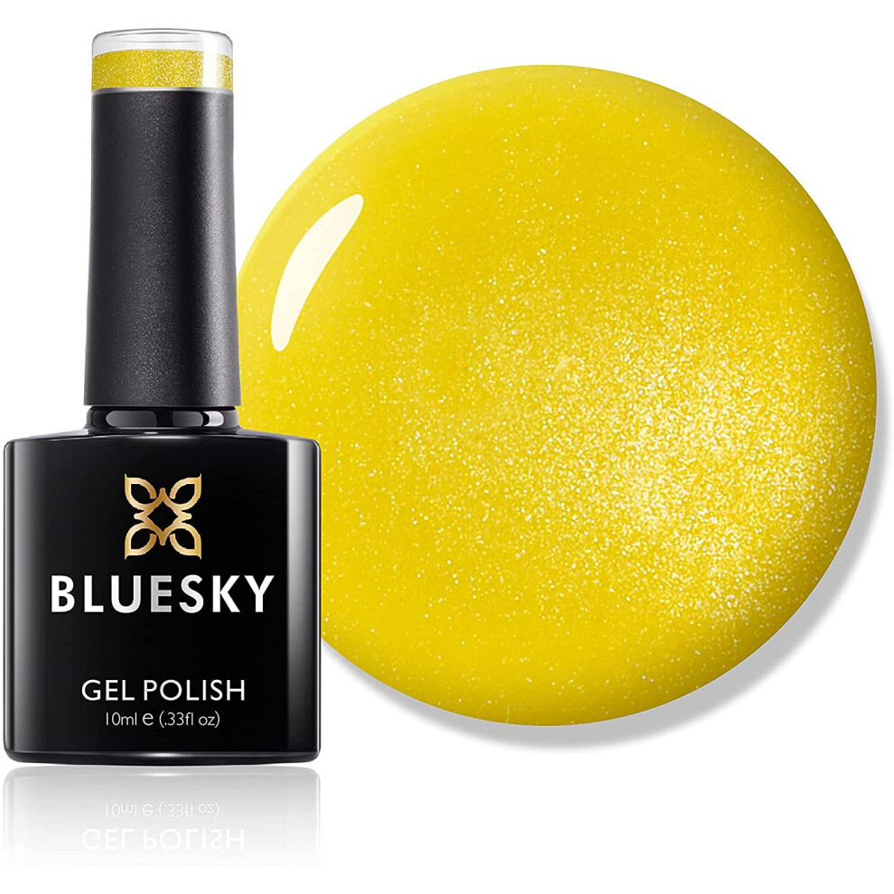 Bluesky Gel Nail Polish, Bicycle Yellow 80576, Bright, Long Lasting, Chip Resistant, 10 ml (Requires Drying Under UV LED Lamp)