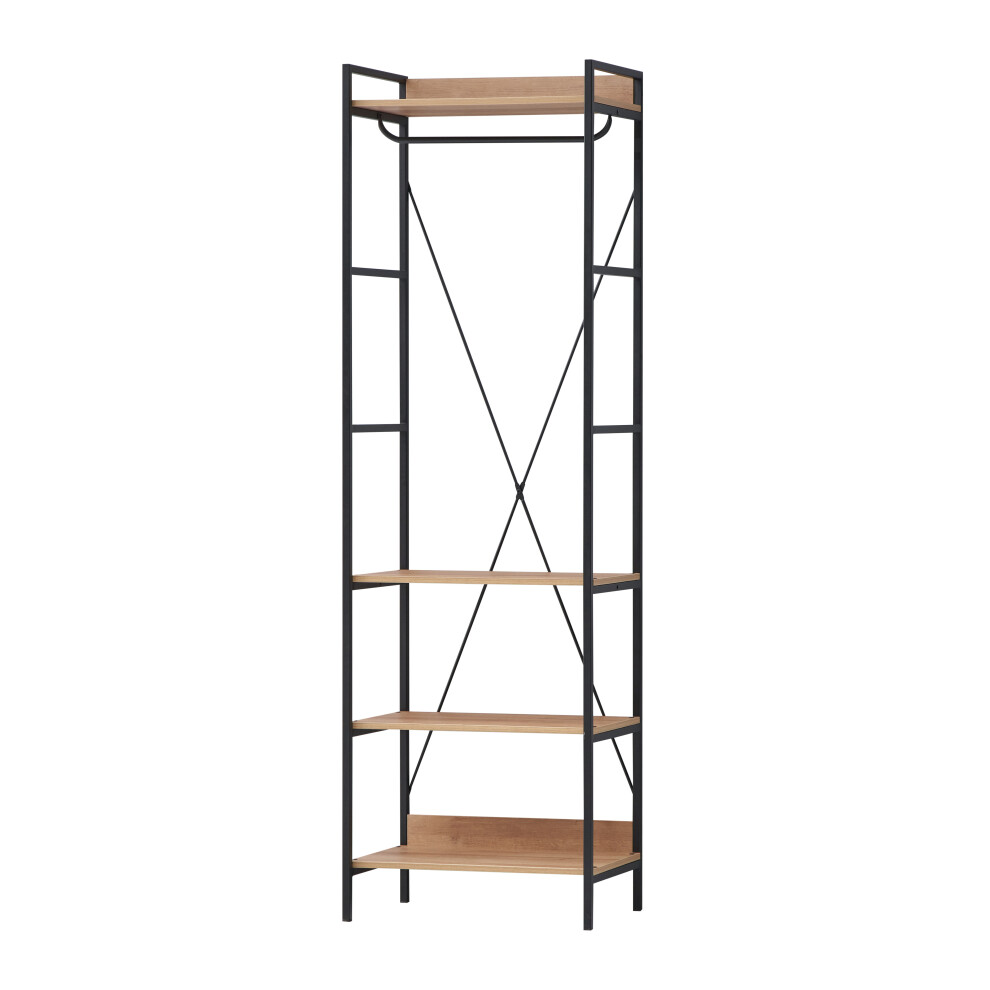 Open Wardrobe 3 Shelves Riviera Oak - Bedroom Furniture