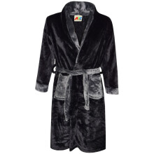 (13 Years, Black) Girls Boy Bathrobe Dressing Gown Hooded Swim Beachs