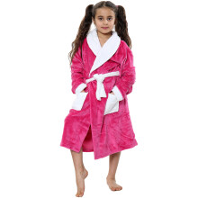 (11-12 Years, Pink) Girls Boy Bathrobe Dressing Gown Hooded Swim Beachs