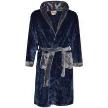 (11-12 Years, Navy) Girls Boy Bathrobe Dressing Gown Hooded Swim Beachs
