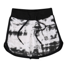 (7-8 Years, Tie Dye Black) Kids Girls 100% Cotton Dance Gym Sports Shorts