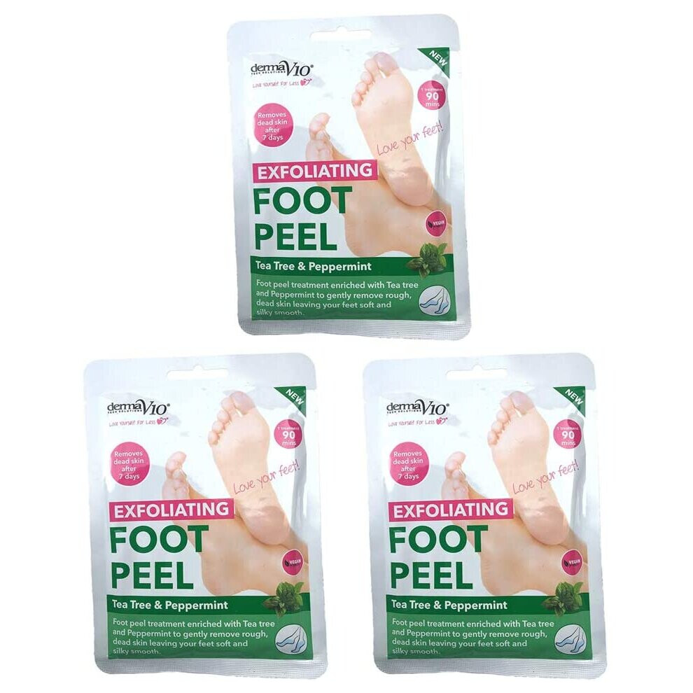 Derma V10 Exfoliating Foot Peel - Pack Of 3