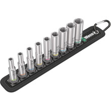 Wera Belt A Deep 1 Juego de claves 1/4 9 piezas 05004525001 | BOLSILLO DE CLAVE - PISTOLA - JERINGA