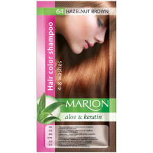 Marion Hair Color Shampoo in Sachet Lasting 4-8 Washes - 64 - Brown Nuts