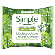 Simple Biodegradable Cleansing Wipes 20 Sheets (Pack of 3)