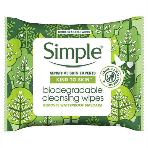 Simple Simple Biodegradable Cleansing Wipes 20 Sheets (Pack of 3)