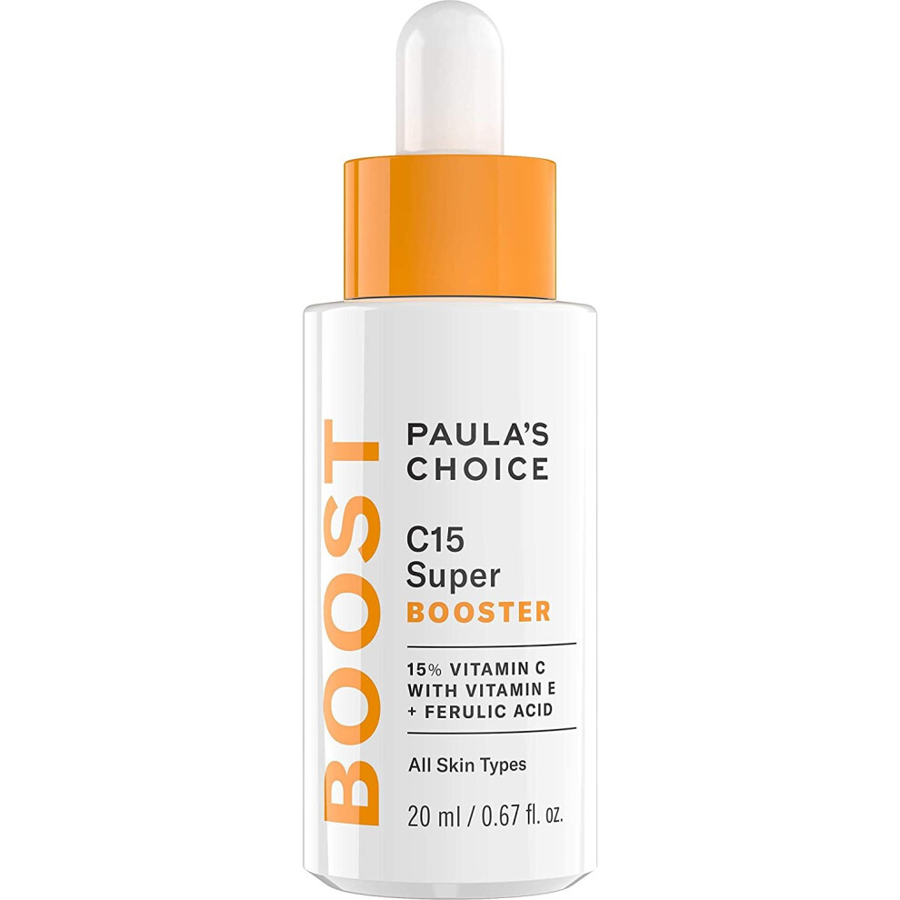 Paula's Choice C15 Super Booster - 15% Vitamin C Serum - Anti Aging for Radiant Skin, Fades Brown Spots, Brighten & Soothes Skin - with Vitamin E &