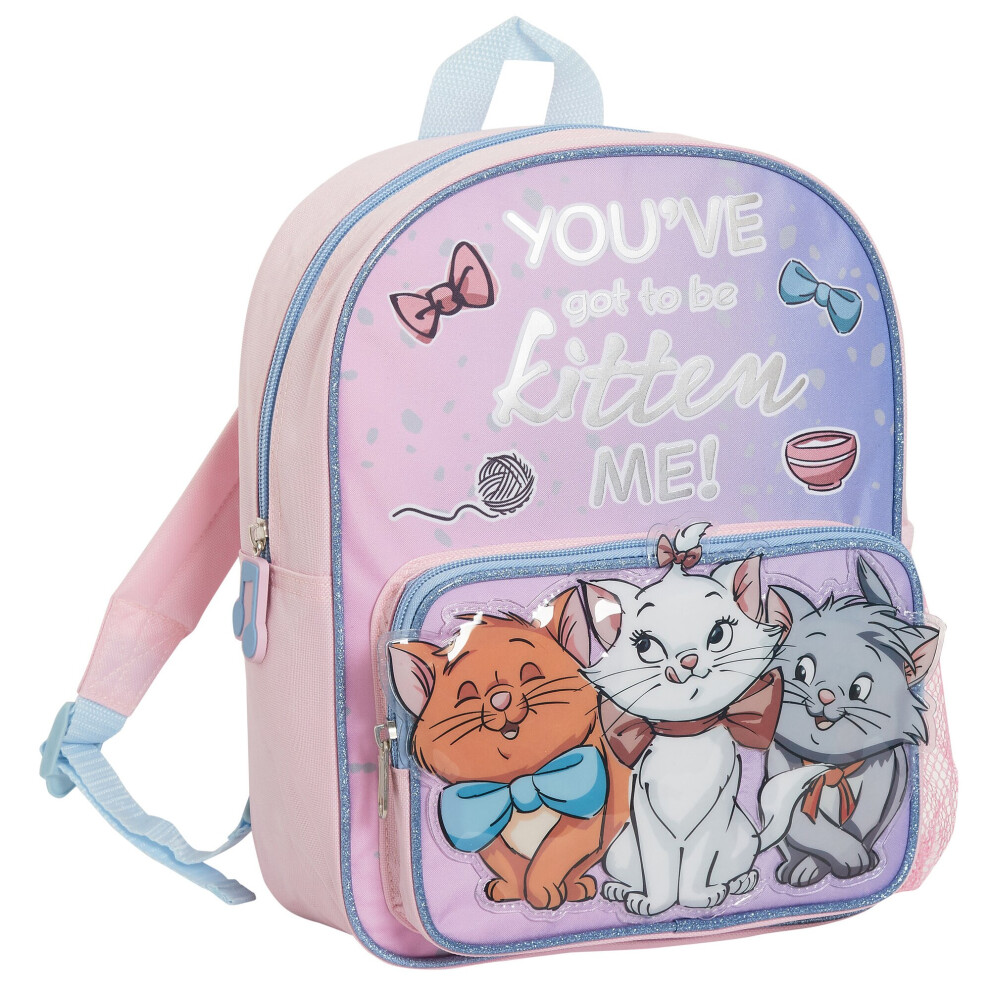 (One Size) Girls Disney Aristocats Backpack Kids Marie School Nursery Bag Kitten Lunch Bag