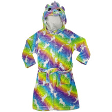 (13 Years, Rainbow) Girls Unicorn Hooded Bathrobe Xmas Cosplay Costume